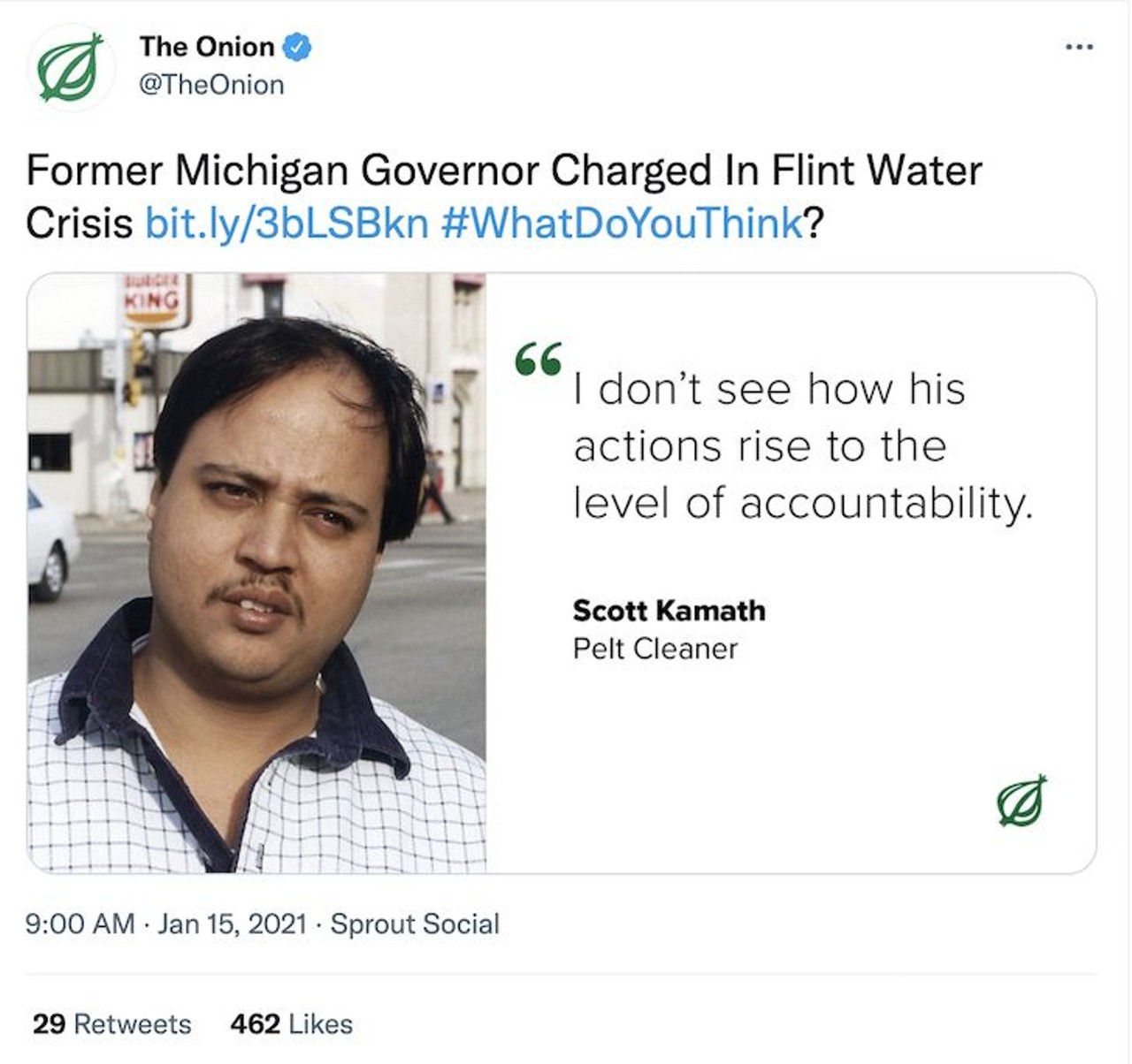 Former Michigan Governor Charged In Flint Water Crisis
Former Governor Rick Snyder is charged in January for the role he played in the Flint water crisis. &#147;I think that the people who had to drink the water ought to take some responsibility for this, too,&#148; one man on the street commenter said.