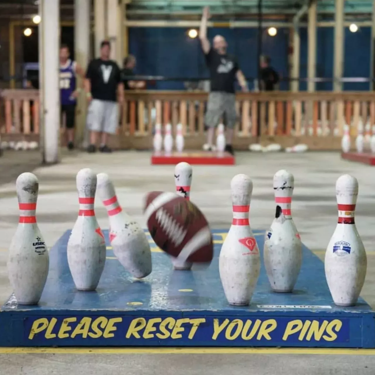 Fowling Warehouse 3901 Christopher St, Hamtramck, MI 48211 Football? Bowling? Who knows but it&#146;s a damn good time. Photo courtesy of @fowlingwarehouse