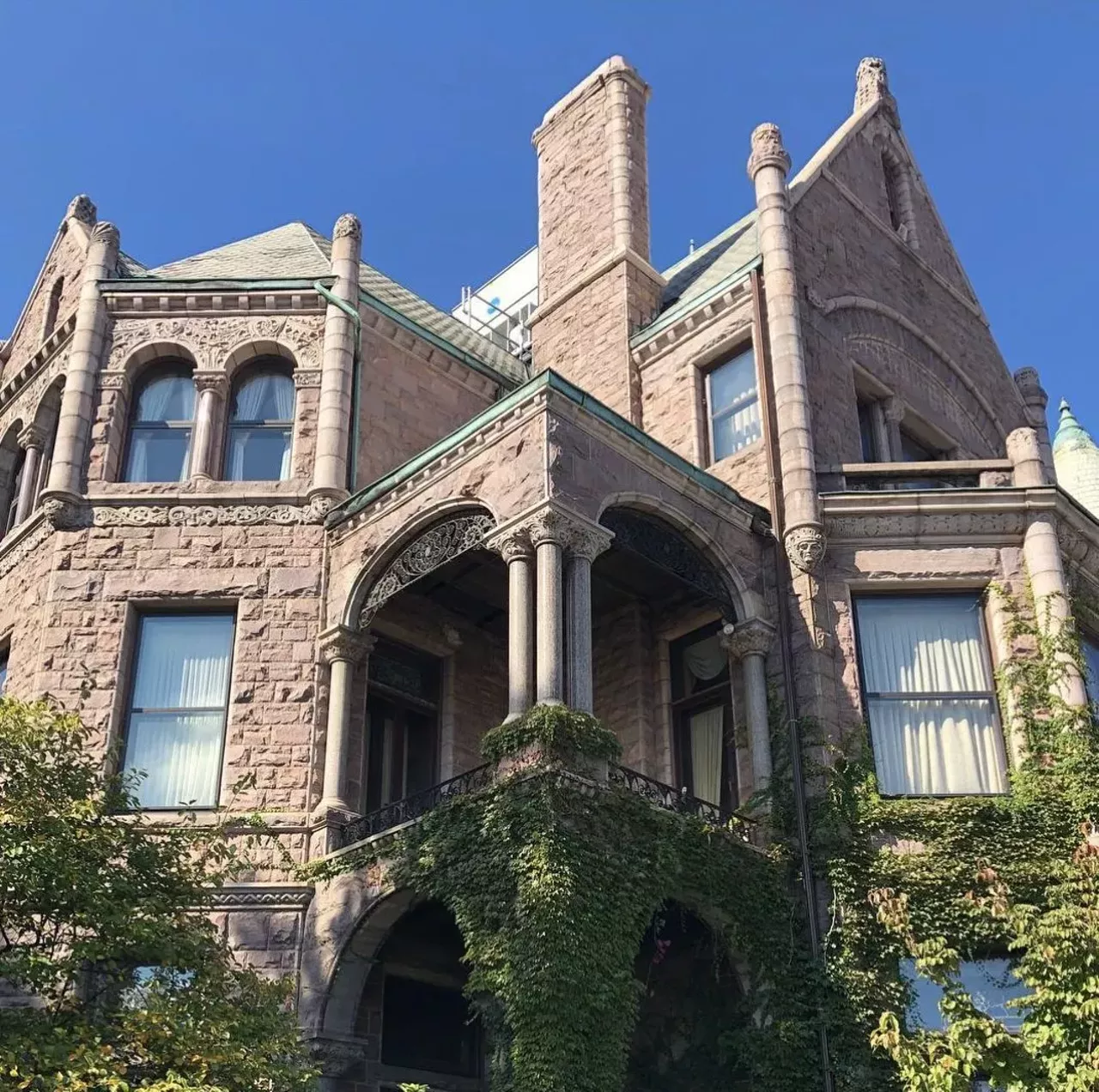 The Whitney 4421 Woodward Ave, Detroit, MI 48201 The former home of lumber baron David Whitney Jr., The Whitney mansion has been transformed into a tasteful restaurant. Enjoy a decadent meal downstair, or head upstairs for a nice cocktail at the Ghost Bar. Photo courtesy of @egianopoulos