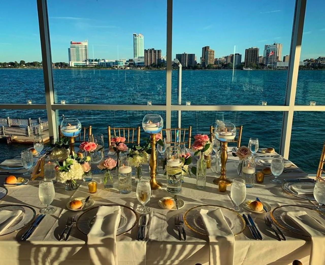 Waterview Loft
130 E Atwater St.; 313-307-4925; waterviewloft.com
With a window-lined event space overlooking the Detroit River, this sunny venue is excellent for a daytime wedding. During the evening, the lights of the city make this a magical spot.&nbsp;&nbsp;
Photo via Waterview Loft at Port Detroit / Facebook