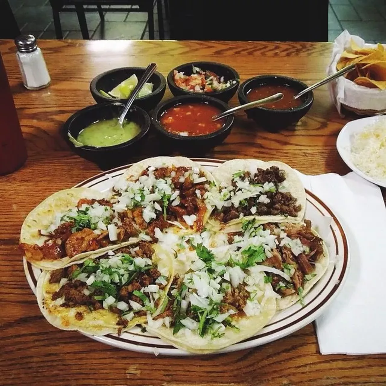 Tacos | Taquiera Lupitas | $2.00 Detroit | 3443 Bagley Ave | (313) 843-1105 Authentic Mexico food on the cheapy, whether you want tacos, burritos, and everything in-between. No alcohol served here, but who needs that when TACOS. (Photo: Skighwalker, via Instagram)