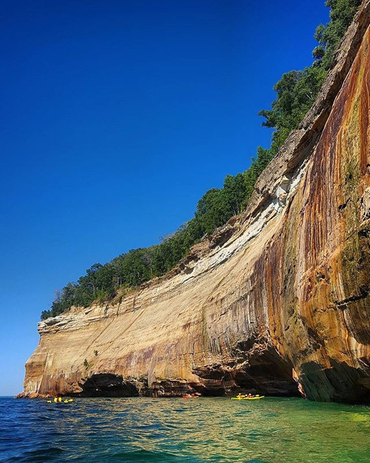 Pictured Rocks, Munising
Sitting on the majestic shore of Lake Superior, Pictured Rocks stretches 42 miles long and appears to reach the sky. It&#146;s the perfect reminder that the world is bigger and more beautiful than we&#146;ll ever understand.(Photo via Instagram, @svorpag)