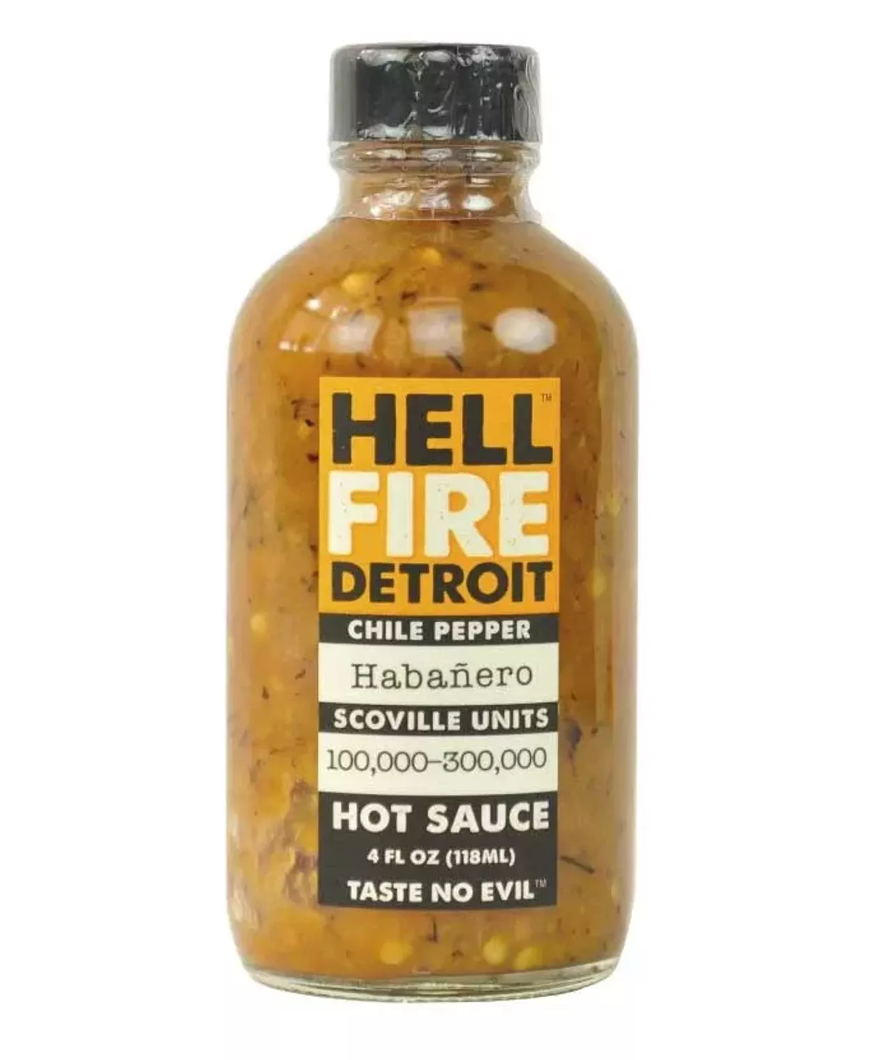 Hellfire Detroit sauce hellfiredetroit.com This local hot sauce brand was made famous by being featured on multiple seasons of Hot Ones, the popular interview show where guests answer tough questions while eating spicy chicken wings. Season 9’s Habanero sauce is available to order online for $15 (packing 100,000-300,000 Scoville units), while Season 13’s Bourbon Habanero Ghost is available for $18 (at some 200,000-400,000 Scoville units). Remember to keep a pitcher of milk handy. —Lee DeVito