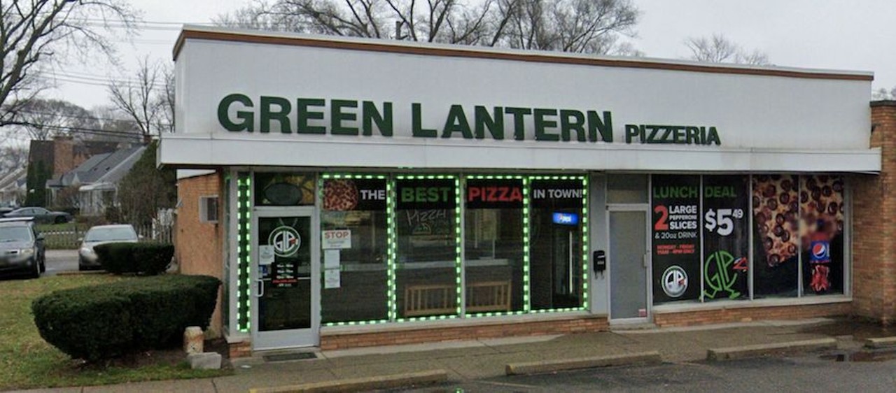Green Lantern
Various locations; greenlanternpizza.com
Tracing its lineage back 55 years, Green Lantern Pizza got its signature name from the legendary green lanterns that were said to mark speakeasies where patrons could buy alcohol during prohibition. Nowadays, Green Lantern offers a low-key atmosphere filled with sports history and photos for you to ponder while you munch down a crispy Detroit-style deep dish.
Photo via Green Lantern Pizza/Facebook