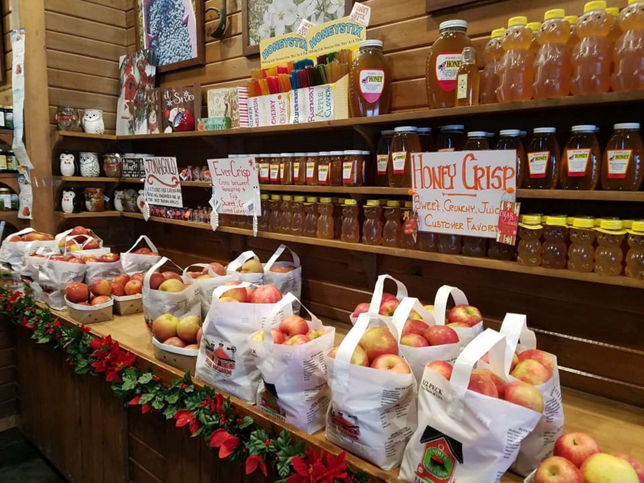 Plymouth Orchards and Cider Mill
10685 Warren Rd., Plymouth; 734-455-2290; plymouthorchards.com
Winner of the Michigan Apple Cider Contest in 2013, Plymouth Orchards and Cider Mill serves up cider, baked goods, and holiday pies. They also provide a heated space for visitors to eat doughnuts, drink cider, or simply lounge in while watching doughnuts being made.
Photo via Plymouth Apple Orchards and Cider Mill / Facebook