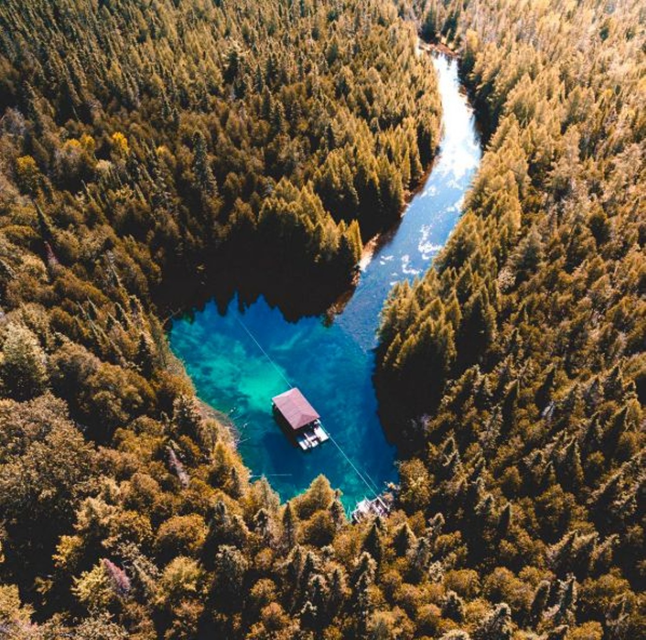 Kitch-iti-kipi Manistique 
Better known as the Big Spring, this 200-by-40-foot body of freshwater is the largest of its kind in Michigan. Visitors may take a tour by raft across the crystal-clear water.
Photo via IG user @jaredevangelista