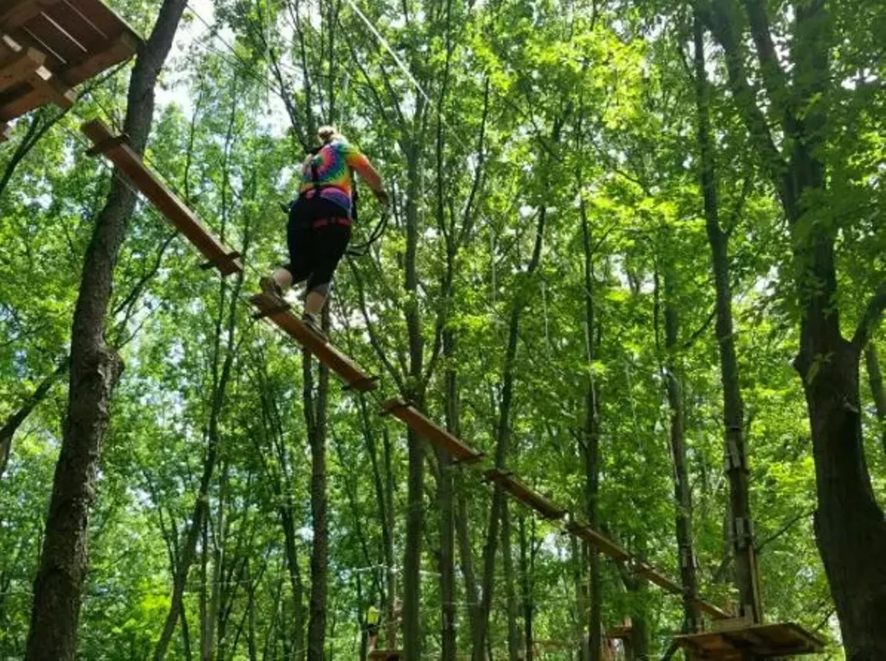 Adventure ParkWest Bloomfield Go back to summer camp for a day with the Adventure Park&#146;s zipline and high ropes course. Available to visitors ages five and up, this aerial forest experience is the perfect way for the whole family to test their limits. Photo via IG user @xmandaxreneex