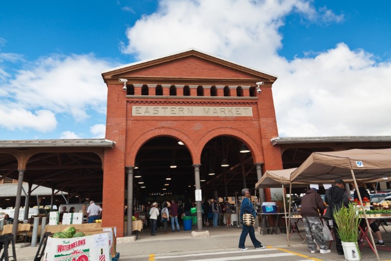 Head to Eastern Market to buy local produce
Eastern Market is a fun spot to get all of your fruits, vegetables, meats, cheeses, flowers, jams, and baked goods.
Photo via Alisa Farov/Shutterstock