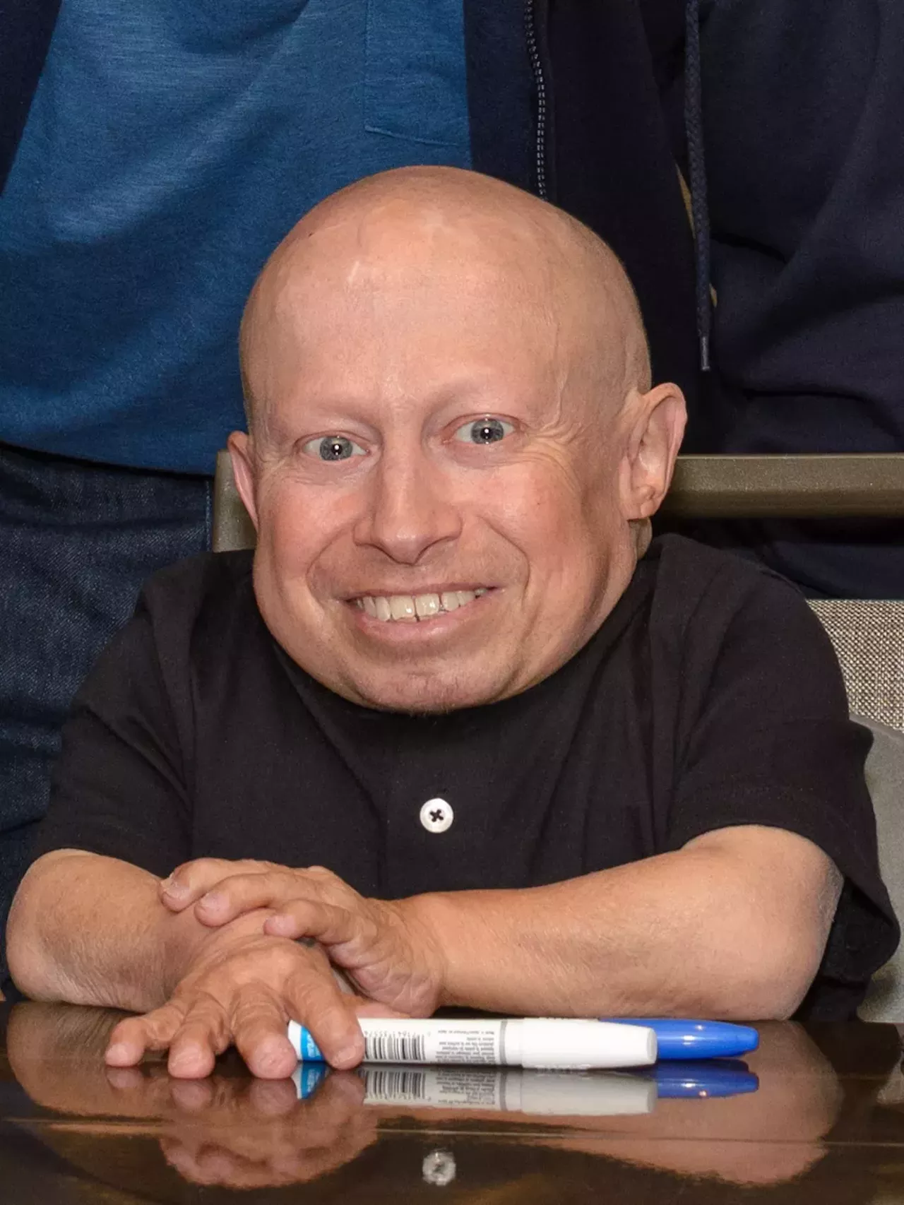 Verne Troyer While he may have been a small guy &#151; 2&#146;8&#146;&#146; to be exact &#151; with a larger-than-life legacy, few know that Austin Powers&#146; scene-stealer Verne Troyer was a Michigan native. The actor had a genetic disorder known as achondroplasia dwarfism, which inspired his Hollywood career, starting in 1994 when he performed as a stunt double in the film Baby&#146;s Day Out. After a series of film appearances, his breakout role in 1999&#146;s Austin Powers: The Spy Who Shagged Me as Dr. Evil&#146;s silent, but expressive, pint-sized clone, was also his seminal performance. He continued to appear on a variety of films and TV series, including VH1 reality show The Surreal Life. Troyer died from alchol poisoning in 2018 at the age of 49. He is buried in Leonidas Cemetery in St. Joseph County. Photo via Rob DiCaterino / Wikimedia Commons