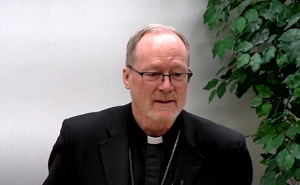 Jeffrey J. Walsh, bishop of the Diocese of Gaylord, speaks at a news conference about the sexual abuse report.