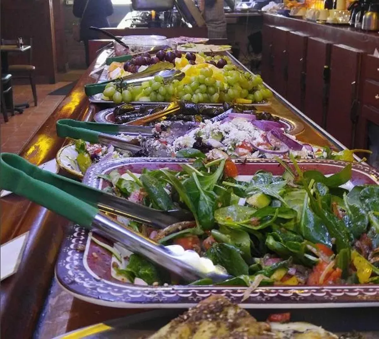 To Brunch like a Beiruti: Harmonie Garden Cafe; 4704 Anthony Wayne Dr., Detroit; 313-638-2345: No, there's no booze, and the 11 a.m.-4 p.m. Sunday buffet is all Middle Eastern. But the proximity to Wayne State University, the reasonable price ($10.99), and the fact that it's friendly to vegans, vegetarians, and carnivores merit its mention.
