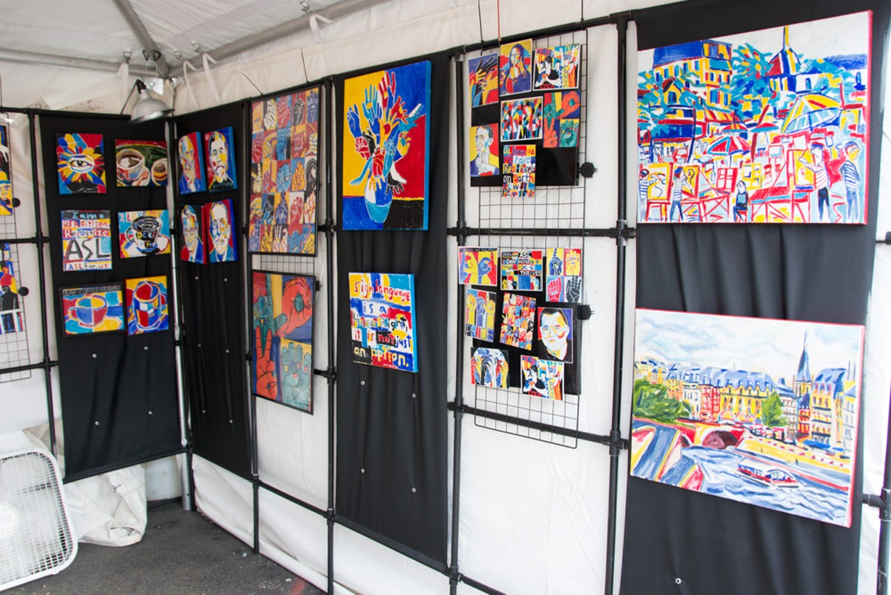 Art pieces from the Deaf Arts Festival