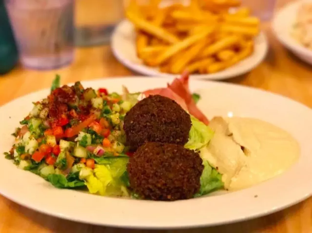 Jerusalem Gardens 314 E. Liberty St., Ann Arbor; 734-995-5060 One of Ann Arbor's favorite old-school vegetarian and vegan spots that trades in the Middle Eastern standards on its 42-plate menu. (Photo courtesy of IG user @notaleafeats)