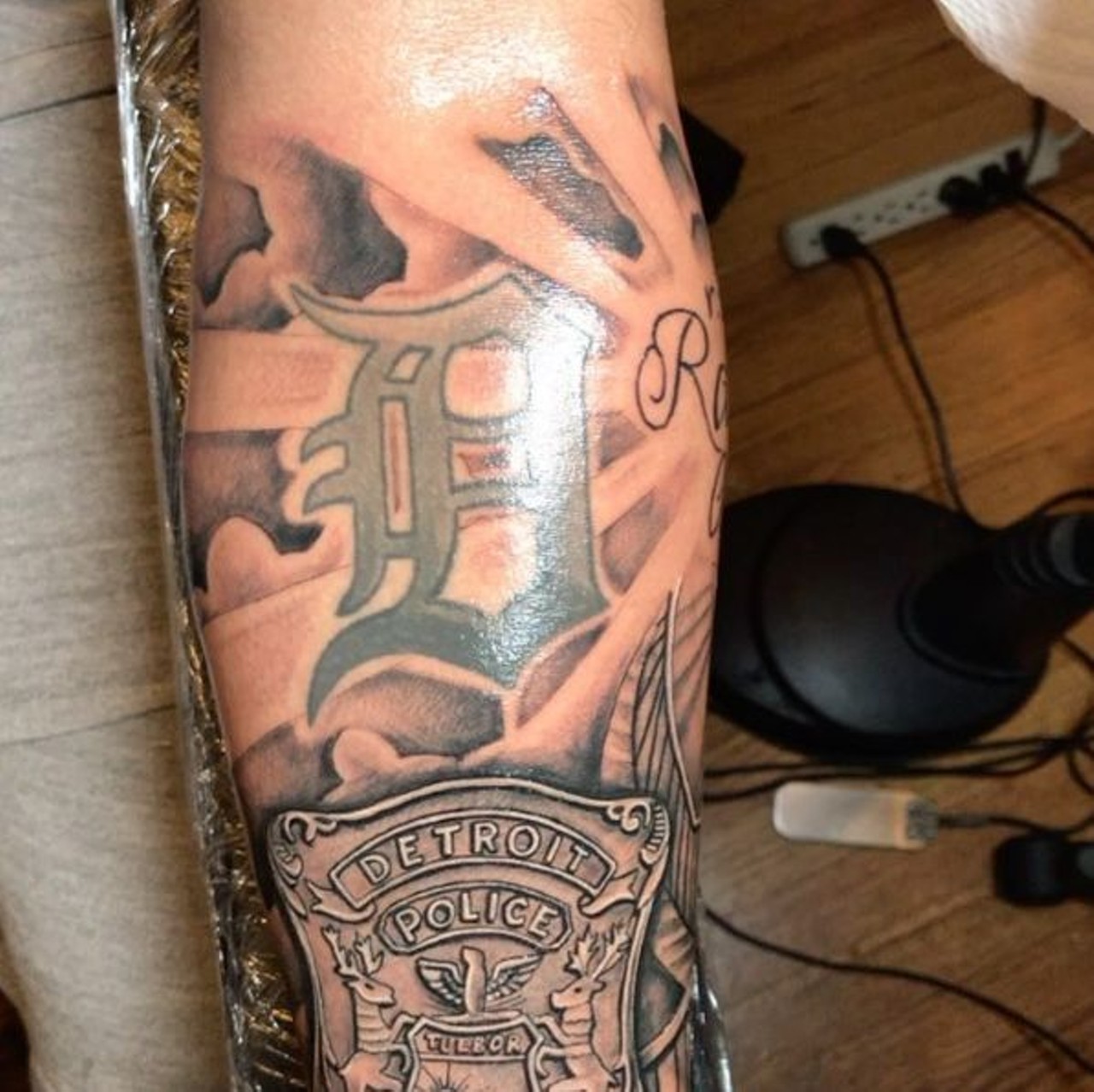 Tattoo uploaded by Desi B. • Detroit Skyline!! • Tattoodo