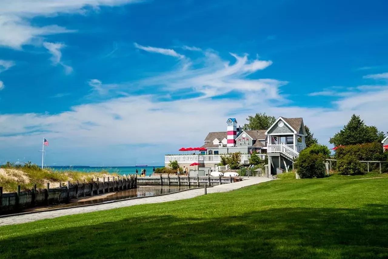 The Homestead: Named &#147;Leelanau&#148; or &#147;land of delight&#148; by the Ojibway Indians, this Glen Arbor resort on the Sleeping Bear Dunes National Lakeshore is a sprawling getaway for those who want to embrace the wilderness but retire comfortably in a lodge. With kayaking, fishing and hiking available, The Homestead is an active destination to book an authentic Michigan wedding. Located at 1 Woodridge Rd, Glen Arbor. Photo via Facebook user The Homestead.