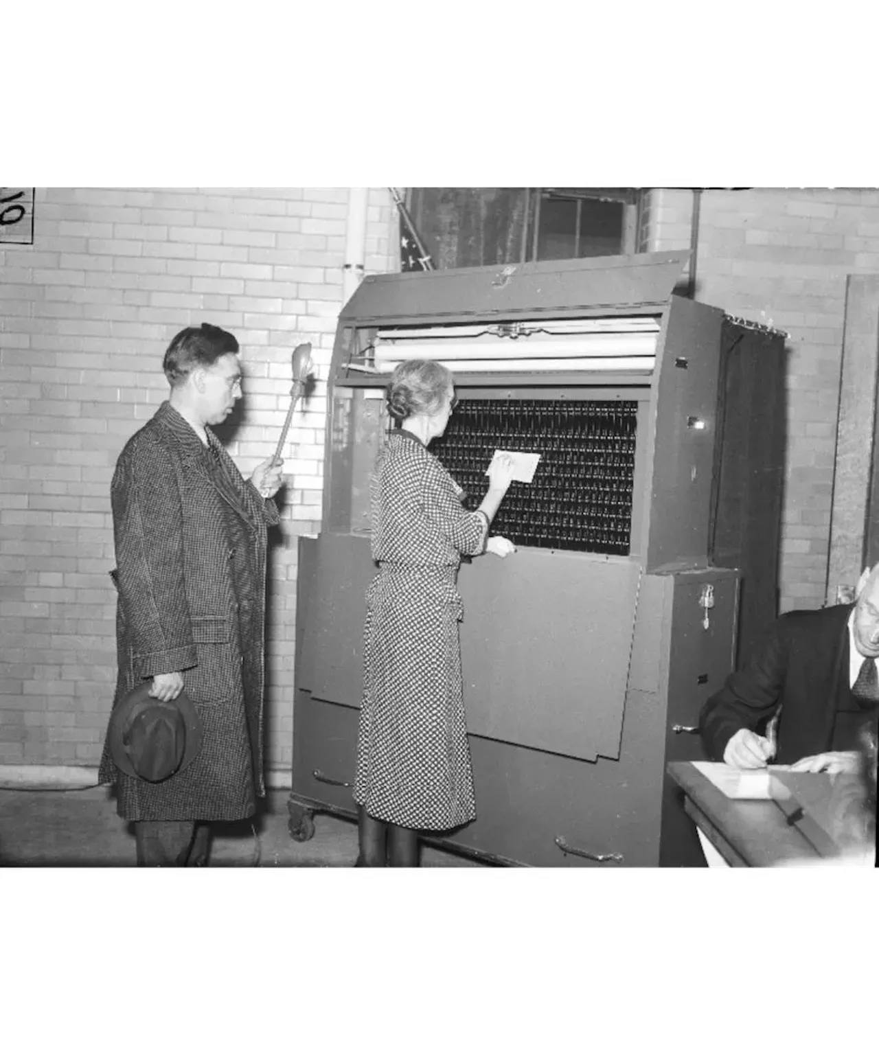 Voting machine. All photos courtesy of Walter P. Reuther Library, Archives of Labor and Urban Affairs, Wayne State University