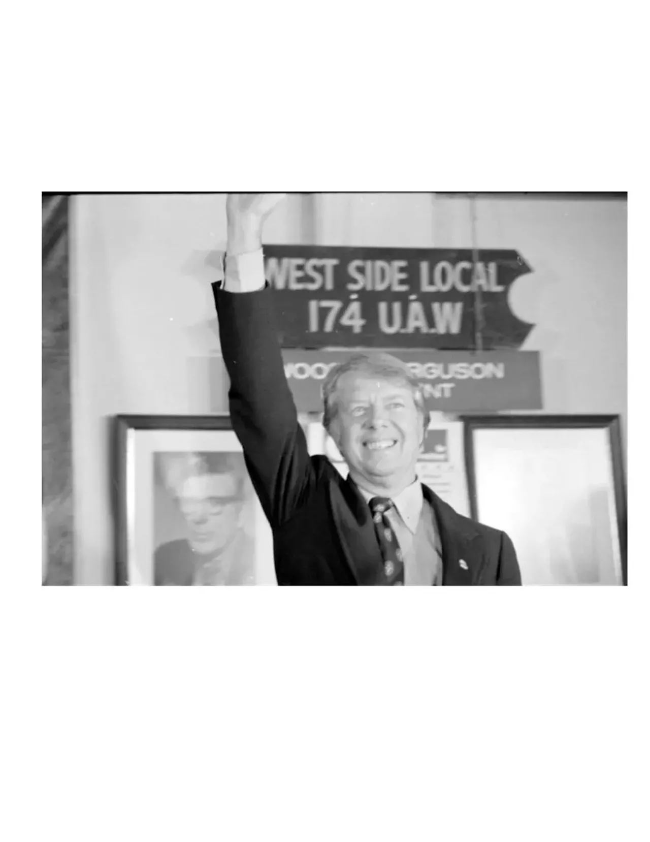 James Earl Carter, former Governor of Georgia and presidential candidate campaigns at UAW Local 174. (1976) All photos courtesy of Walter P. Reuther Library, Archives of Labor and Urban Affairs, Wayne State University