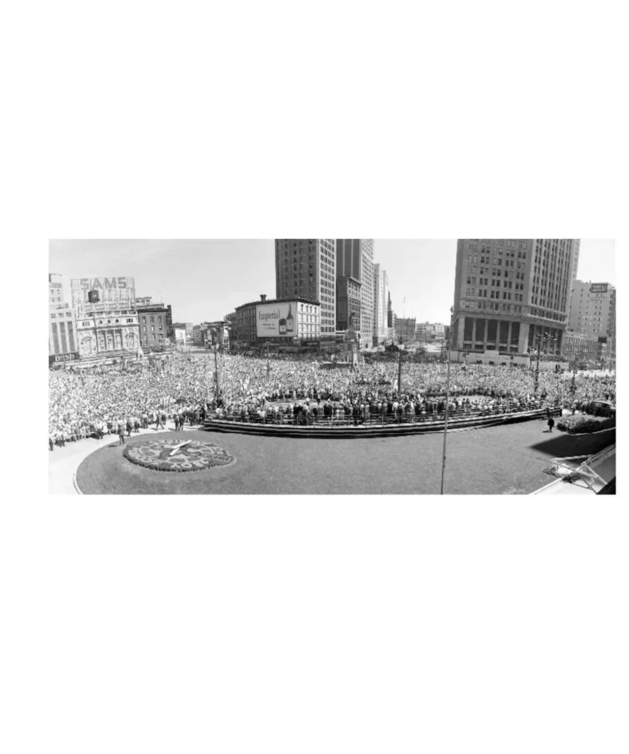 John F. Kennedy in Detroit. All photos courtesy of Walter P. Reuther Library, Archives of Labor and Urban Affairs, Wayne State University