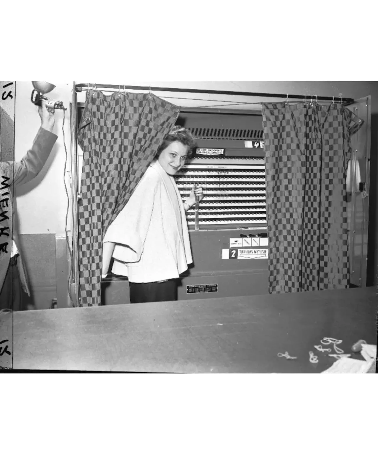 Voting machine. All photos courtesy of Walter P. Reuther Library, Archives of Labor and Urban Affairs, Wayne State University