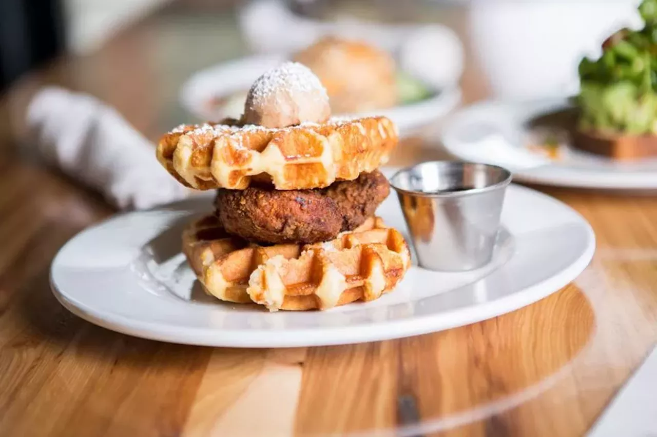  The Morrie 511 S. Main St., Royal Oak; 248-216-1112 The Morrie in downtown Royal Oak will be open for brunch on Easter Sunday beginning at 10 a.m. with dinner service to follow. Their brunch menu is as diverse as they come, featuring a Nashville Hot Chicken and Waffle Stack, Avocado on Toast, and a Pork Bellie &#147;Bennie.&#148; Brunch plate prices range from $7-$15. Photo via The Morrie Facebook