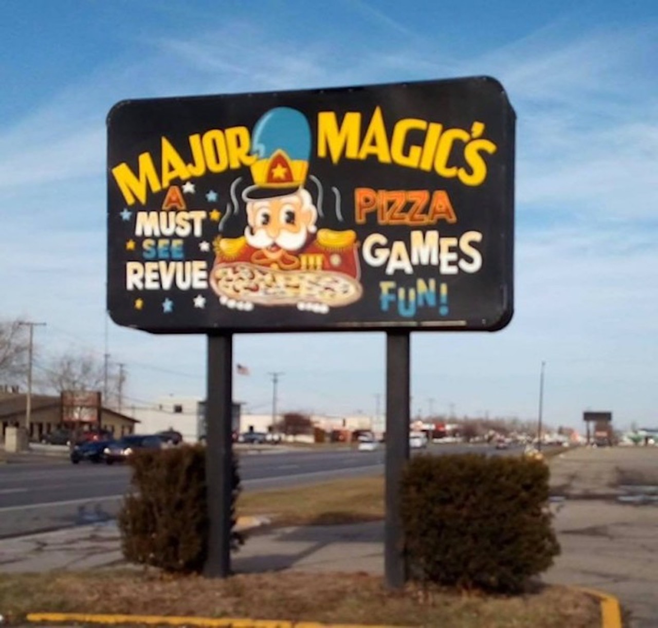 Major Magic&#146;s All-Star Pizza Revue
34770 Groesbeck Hwy., Clinton Twp 
Major Magic and the Rock n' Roll Rebellion are no more. Of course, we're referring to the choppy animatronic band and namesake of Major Magic's, the beloved family-focused midwest pizza and entertainment chain. In February, after the years-long restoration of the animatronic band members and original games, Major Magic's re-opened its doors, marking the kitschy pizza arcade's return to southeast Michigan, not too far from its last Michigan location on Gratiot Avenue, which opened in 1982 and shuttered in the early 2000s. The permanent closure came in November after new statewide restrictions were enforced. Owners took to Facebook to announce not only the pizza arcade&#146;s closure but that they would be selling off the games and robotics during an open house. 
Photo via Spark&#146;s Pinball Museum and Arcade/Facebook