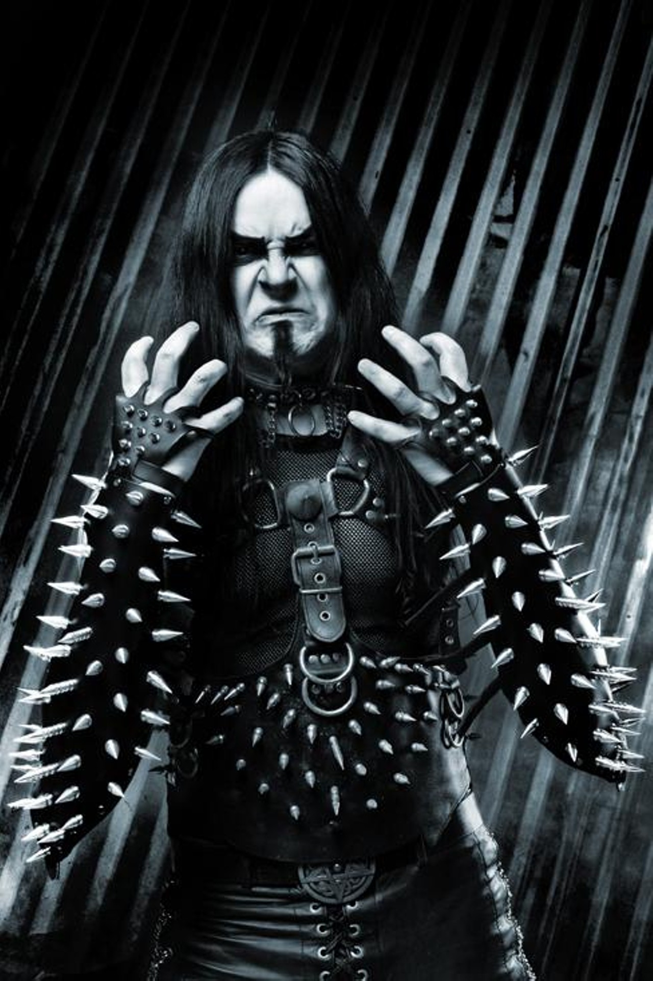 Stian Tomt Thoresen, better known as Shagrath from DImmu Borgir, takes a minimalist approach to his corpse paint, relying mostly on his spikes for a unique look.