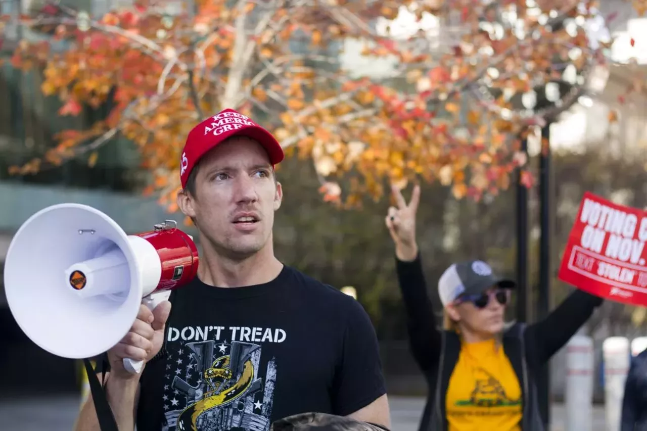 Image: A bunch of Trump supporters drove down to Detroit to lose their shit about the election