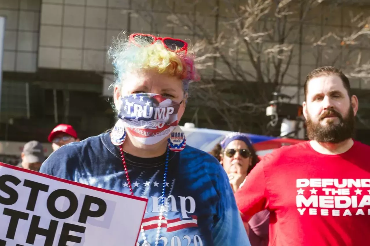 Image: A bunch of Trump supporters drove down to Detroit to lose their shit about the election