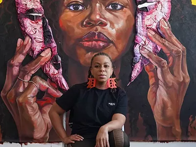 Sydney G. James became the first Black woman to have a solo show at MOCAD’s largest space, the Woodward Gallery, with Girl from Detroit.