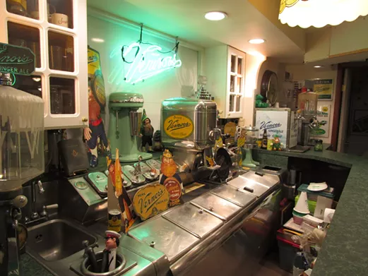 The original soda fountain from Richardson Farm Dairy.