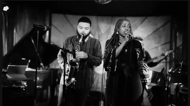 Kasan Belgrave, left, performs with singer Janée Angelíque at Cliff Bell’s.