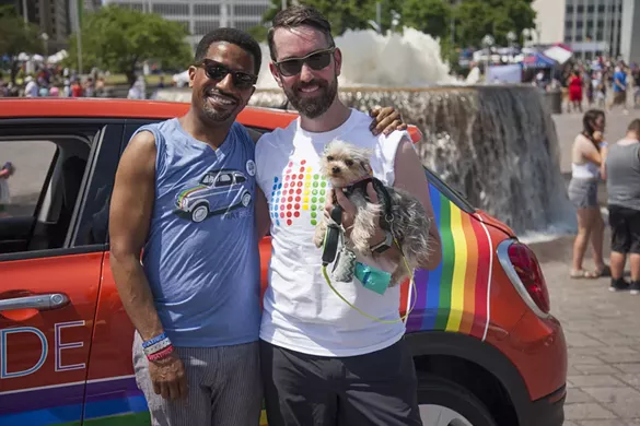Image: All of the beautiful people we saw at Motor City Pride