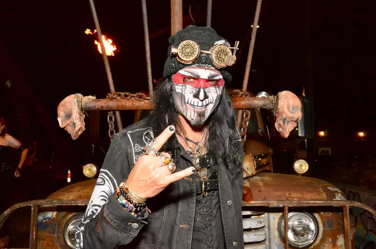 Image: All the apocalyptic cosplayers we saw at the 'Mad Max'-themed party at Tangent Gallery