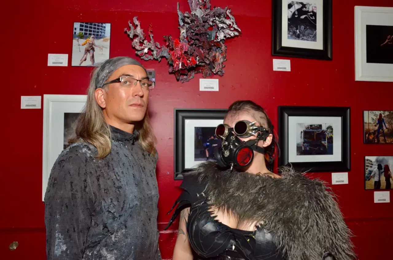 Image: All the apocalyptic cosplayers we saw at the 'Mad Max'-themed party at Tangent Gallery