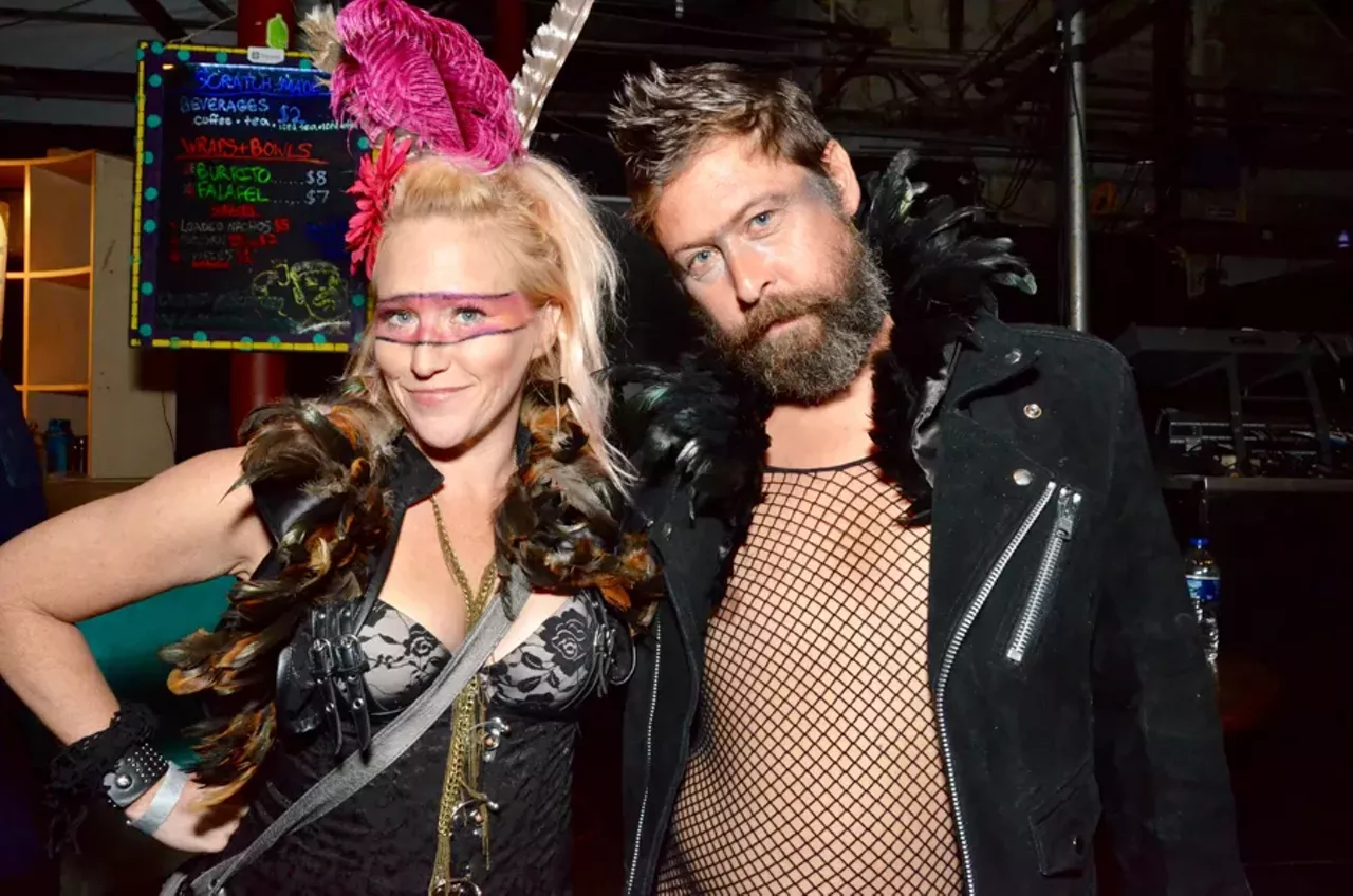 Image: All the apocalyptic cosplayers we saw at the 'Mad Max'-themed party at Tangent Gallery