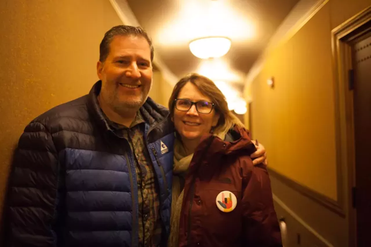 Image: All the beautiful folks we saw at night one of the Ann Arbor Folk Festival