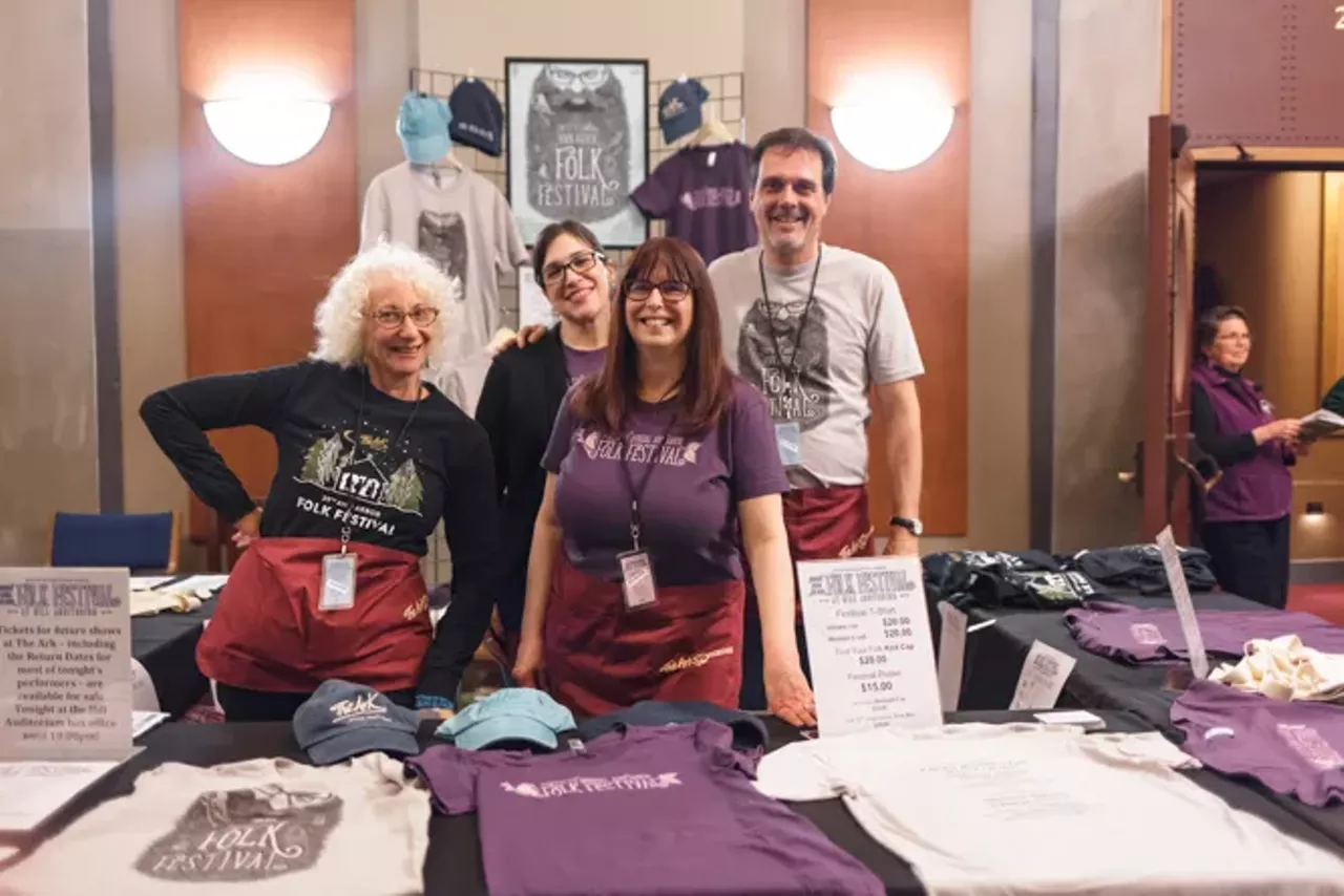 Image: All the beautiful folks we saw at night one of the Ann Arbor Folk Festival