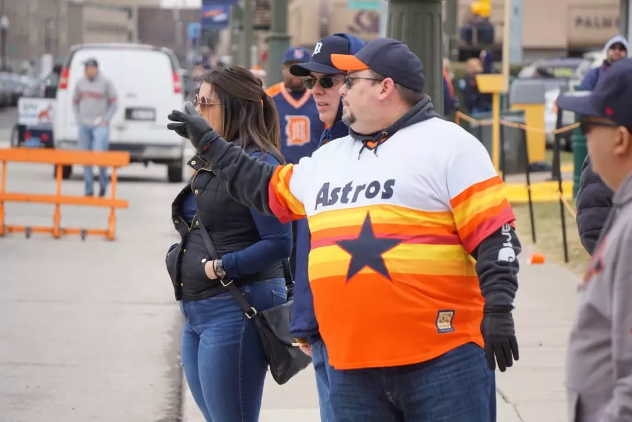 Image: All the Detroit Tigers fans we saw at Opening Day