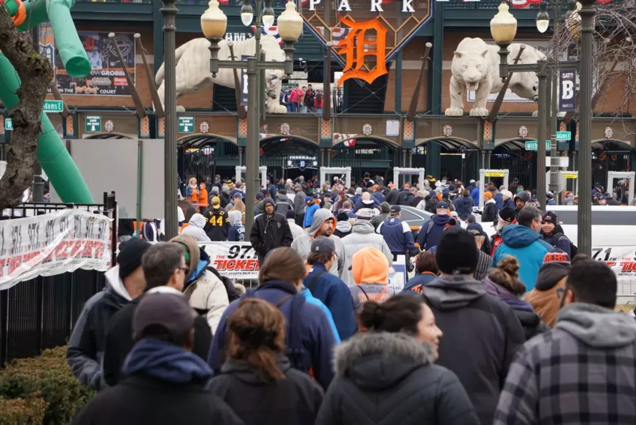 Image: All the Detroit Tigers fans we saw at Opening Day