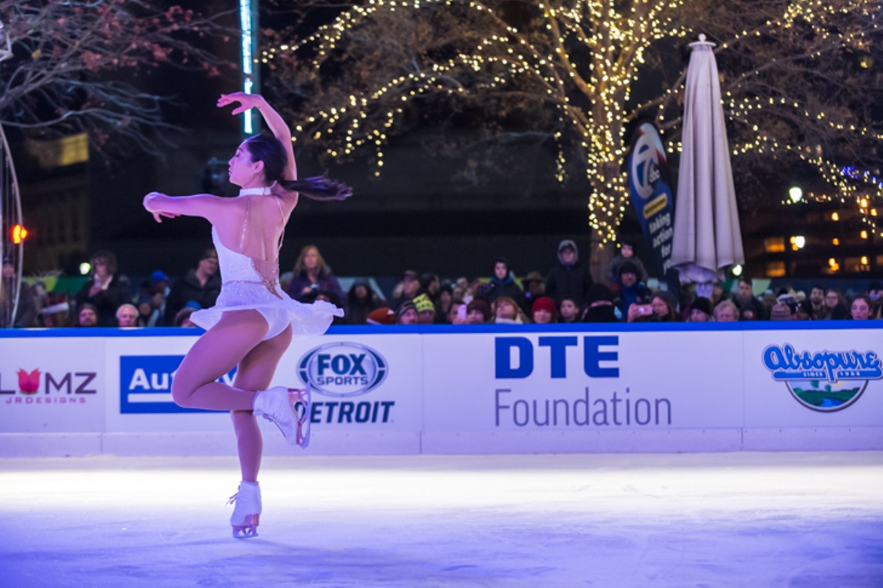 All the holiday hoopla we saw at the Detroit tree lighting ceremony at Campus Martius