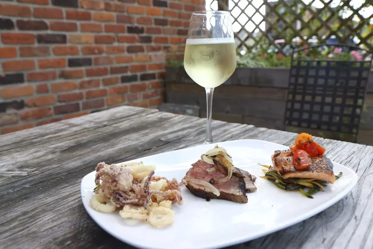 Food: soup or salad Drink: Echeverria Chardonnay or Cabernet 