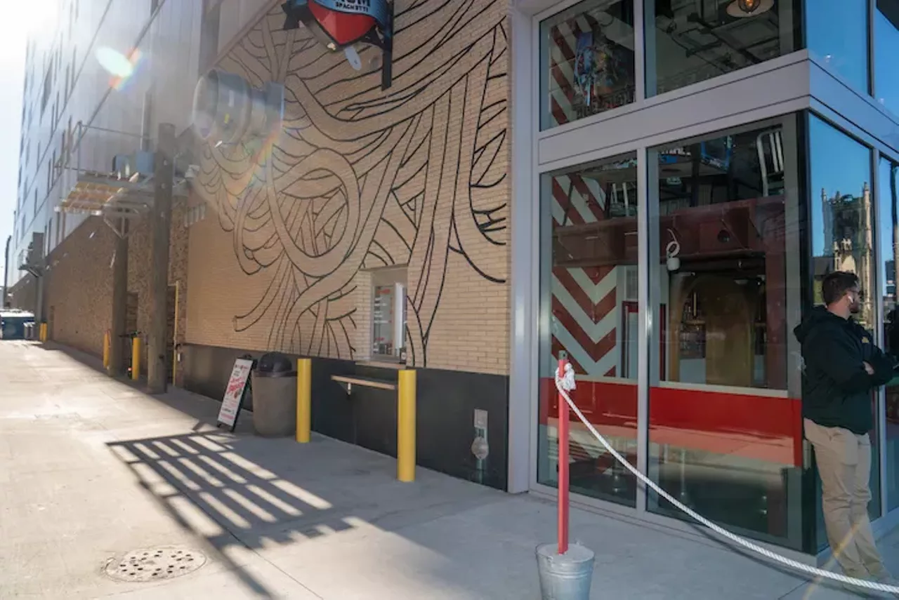 Image: All the Shady-ness we saw at the grand opening of Eminem's Mom's Spaghetti restaurant in Detroit