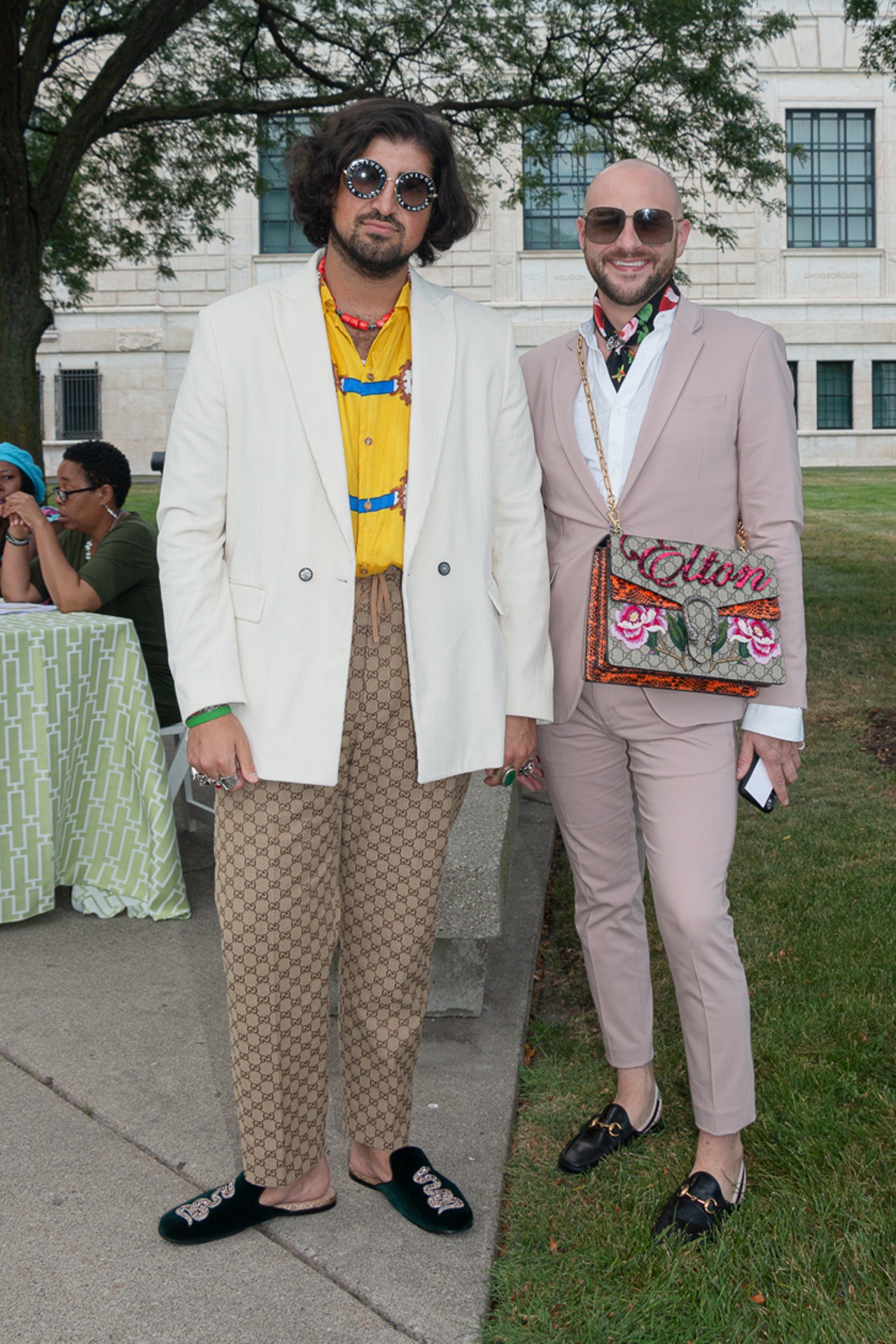 Khal Shaya and Alex Sak dressed in head-to-toe Gucci.