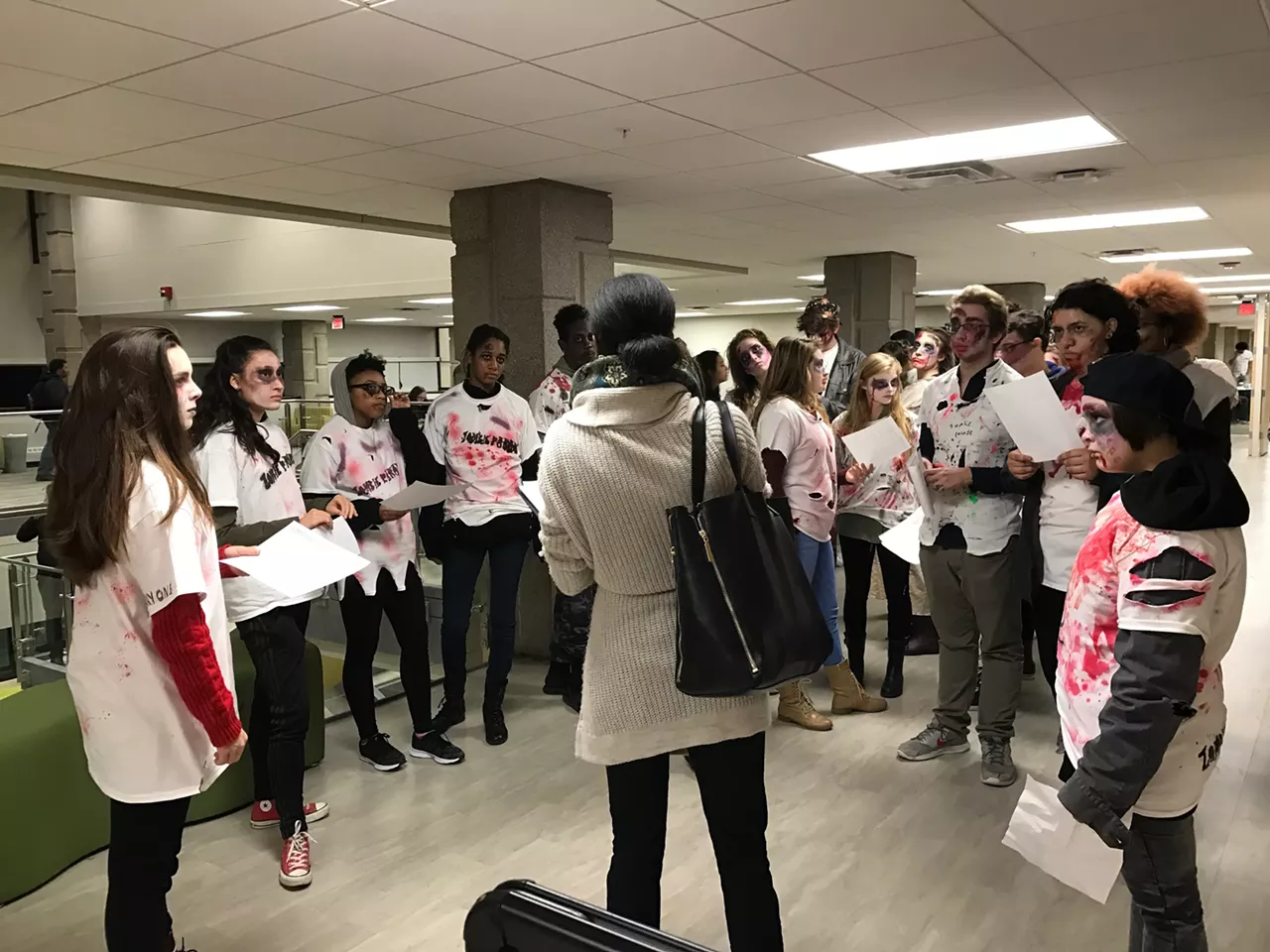 Image: All the walking zombies we saw at Wayne State University's Zombie Parade