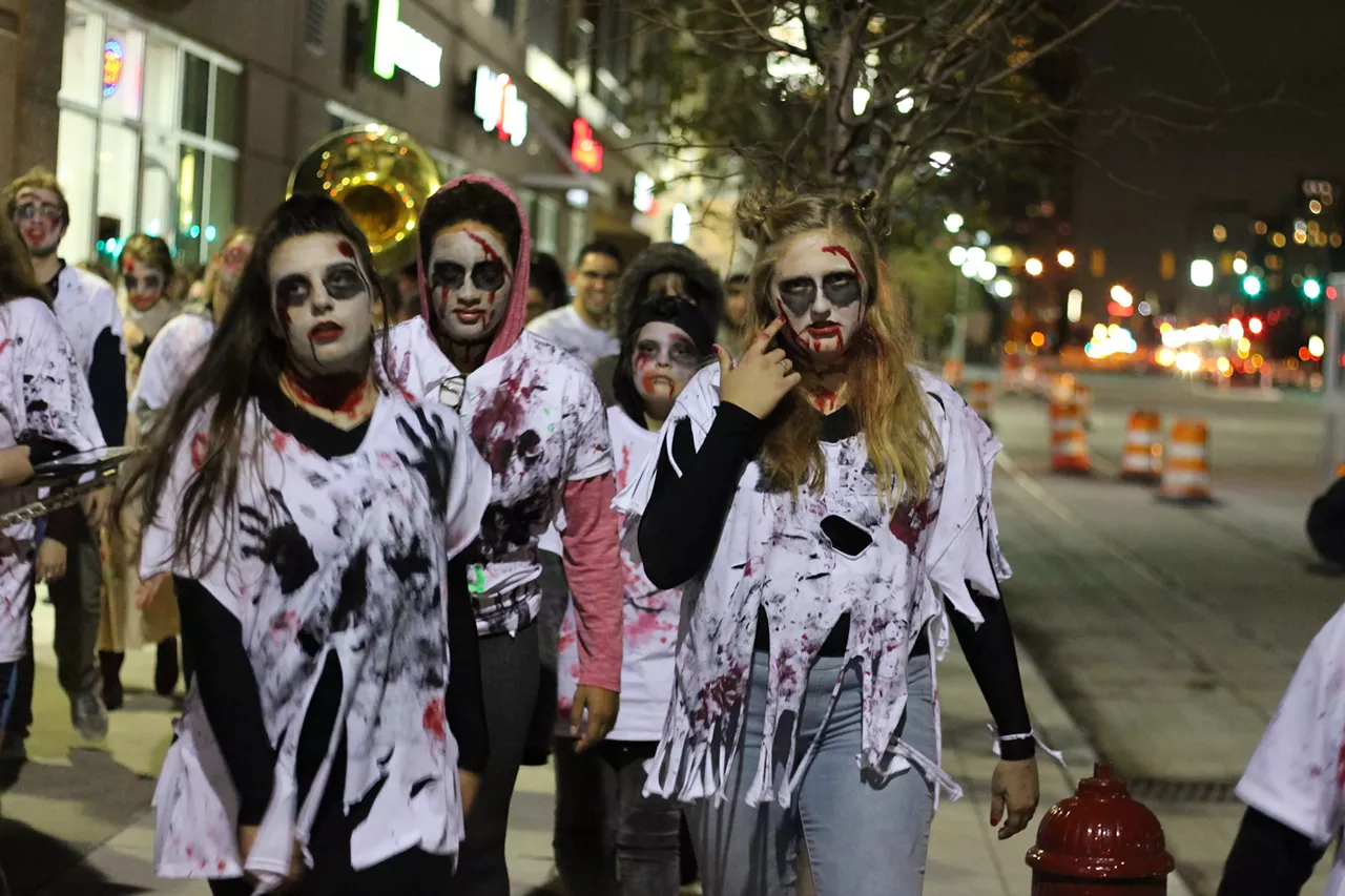 Image: All the walking zombies we saw at Wayne State University's Zombie Parade