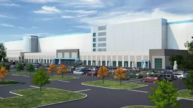 Rendering of Amazon distribution center.