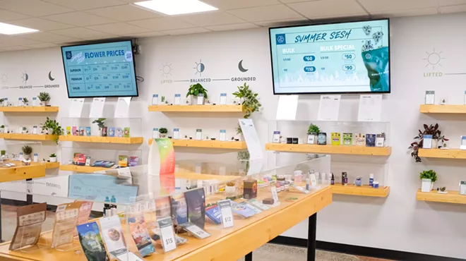 The interior of a Quality Roots dispensary.