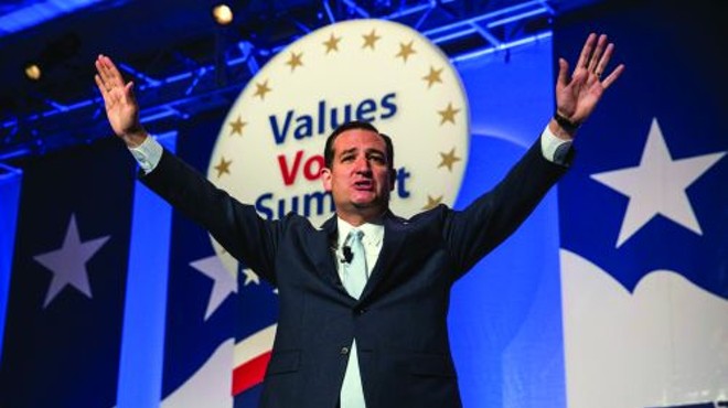 Sen. Ted Cruz (R-TX) — purveyor of masturbation material for Tea Party jihadists — handily won a presidential straw poll at the 2013 Values Voter Summit in
Washington, D.C. held on Oct. 11-13.