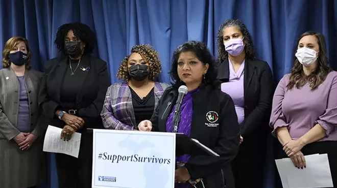 Rep. Padma Kuppa (D-Troy) and members of the House Progressive Women's Caucus.