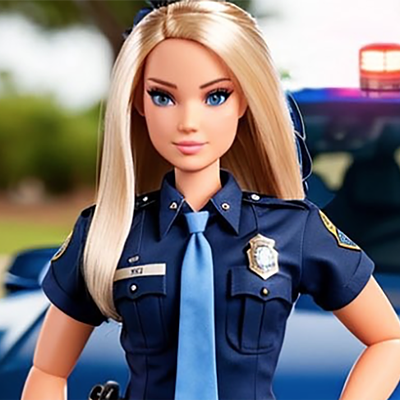 Michigan State Police tweeted this image of Barbie in July before deleting it.